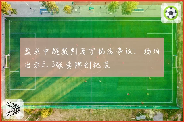 盘点中超裁判马宁执法争议：场均出示5.3张黄牌创纪录